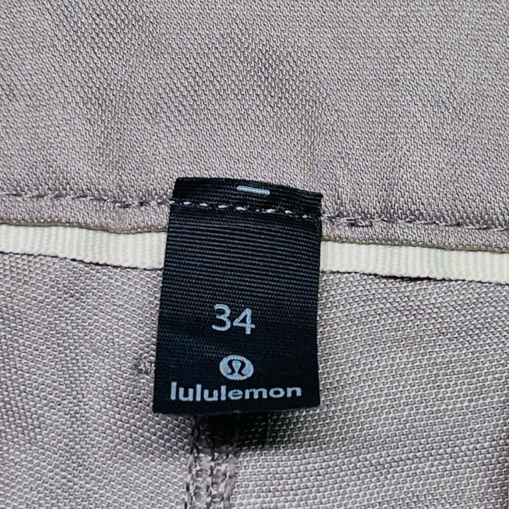 Lululemon Commission Pant Slim Oxford Gull Grey/White Men’s Size W34 L32 Golf - Picture 11 of 12